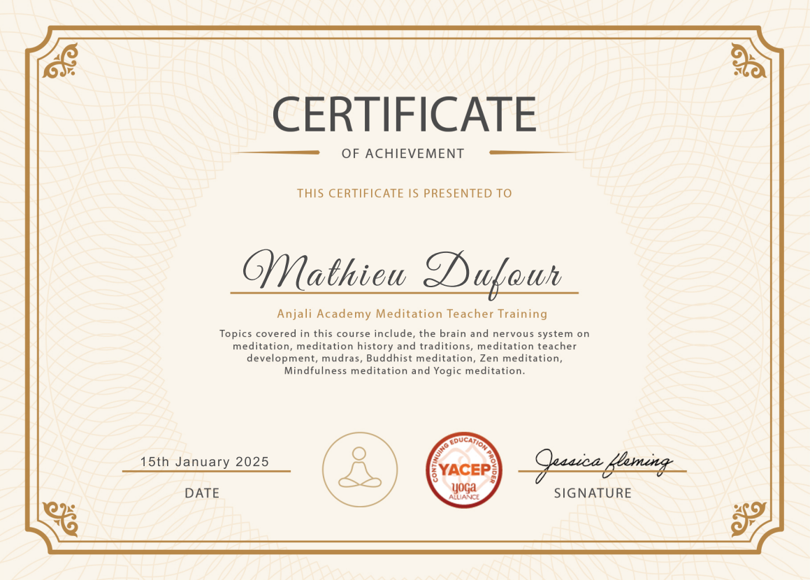 Certificat mditation